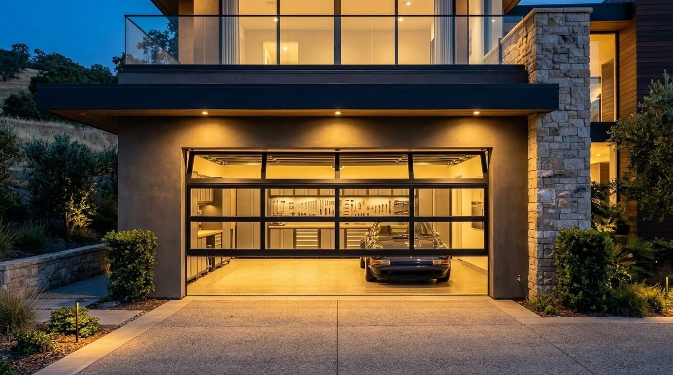 Isabella Garage Door Repair Garage Door Gliding Open Revealing Warm Illuminated Interior